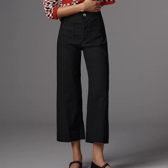 The Unbranded Brand Pants - Maeve Anthropologie the Colette black cropped trousers Size 27